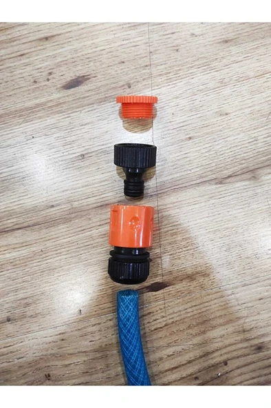 BAHÇE MUSLUĞU VE BATARYA ADAPTÖRÜ 1/2-3/4 ÇİFT ÖLÇÜ VE HORTUM BAĞLANTI ADAPTÖRÜ 1/2 - Resim 2