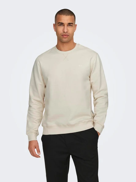 22030384 ONSDAN UNBRUSHED REG CREW NECK SWEAT VD - Resim 6