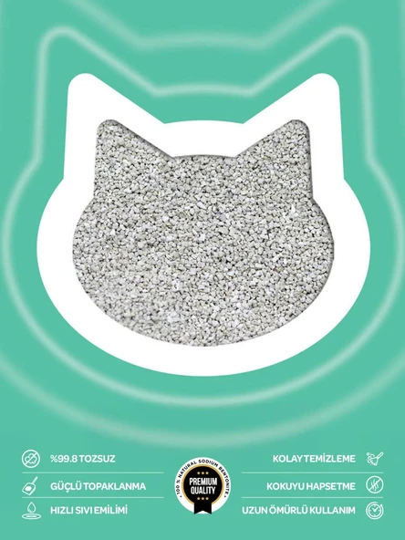 Toi Moi Kokusuz İnce Taneli Topaklanan Bentonit Kedi Kumu 10 lt - Resim 3