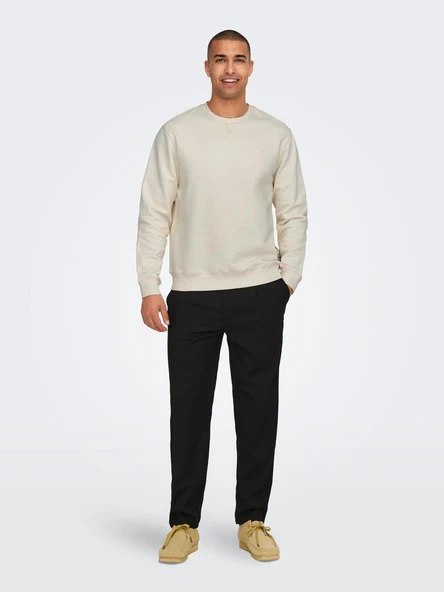 22030384 ONSDAN UNBRUSHED REG CREW NECK SWEAT VD - Resim 7