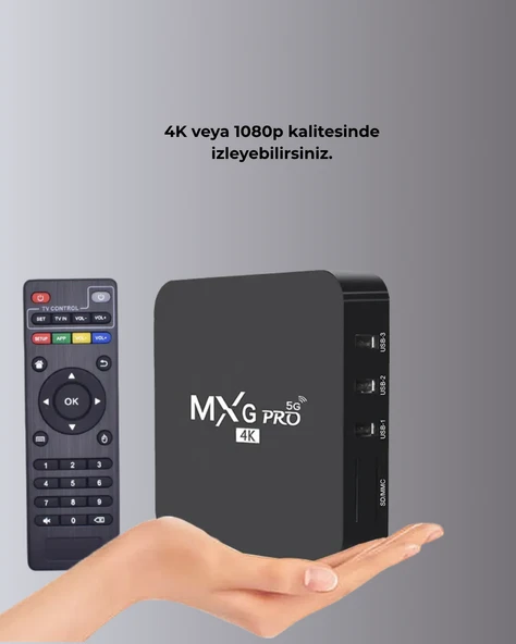 4K Ultra HD TV Box – 2GB RAM, 16GB Hafıza, Android Akıllı Medya Oynatıcı - Resim 3