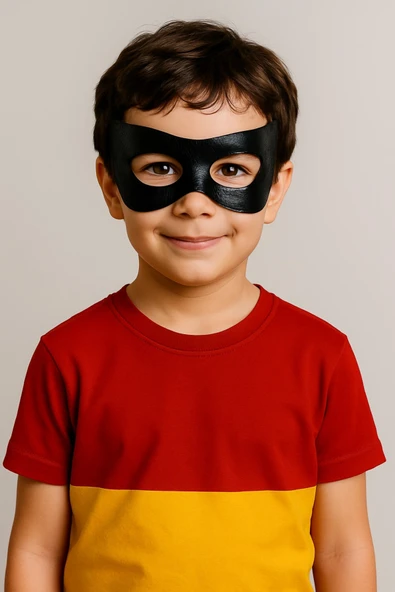 arya kostüm ÇOCUK MASKE SPORCU MASKE ÇOCUK futbolcu maskesi parti ve kostüm maskesi ürün görseli