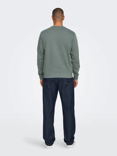 22030384 ONSDAN UNBRUSHED REG CREW NECK SWEAT VD - Resim 4