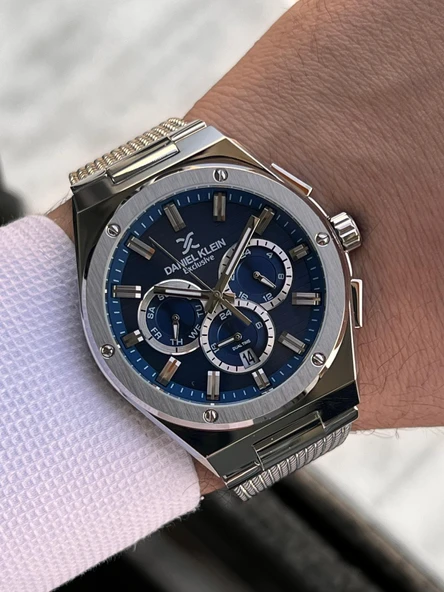 Daniel Klein Hasır Kordon İtalyan Tasarım Bileklik Hediyeli 2 Yıl Garantili Erkek Kol Saati E10885.3 - Resim 3