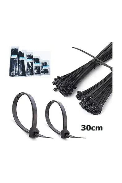 Kablo klipsi l Kablo bağı I Cırt Kelepçe I 3.6 MM-30 CM l 300 mm - Resim 8