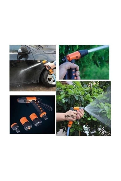 Yüksek Basınçlı Su Püskürtme Tabancası Sulama Bahçe Hortumu Tazyikli Püskürtme Fıskiye - Resim 5