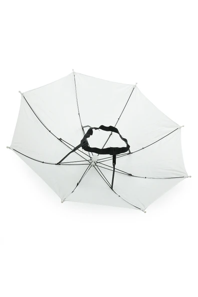 Hac ve Umre Kafa Şemsiyesi - Güneşten Koruyucu Pratik Şapka Şemsiye - Resim 2