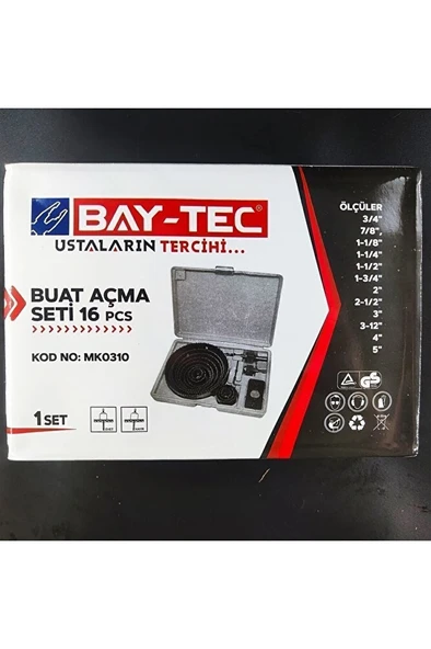 Profesyonel 16 Parça Panç Seti Kartonpiyer Sunta Alçıpan Delici Testere Takımı Kartonpiyer - Resim 6