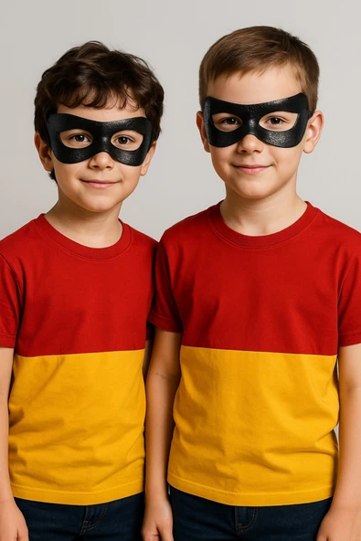 arya kostüm 2 ADET ÇOCUK MASKE SPORCU MASKE ÇOCUK futbolcu maskesi parti ve kostüm maskesi ürün görseli