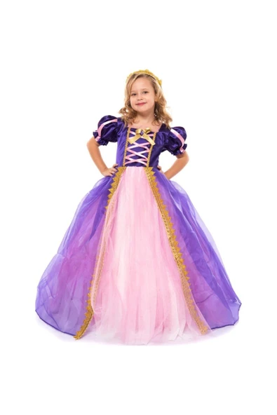 Patiska Nostalji Rapunzel Kostümü - Resim 3