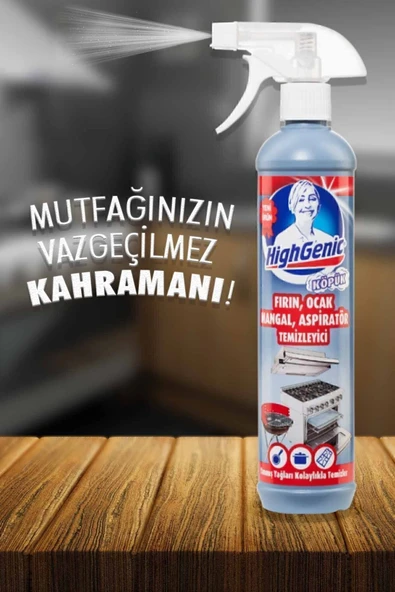 Highgenic Fırın,Ocak,Mangal,Aspiratör Temizleyici 500ml - Resim 3