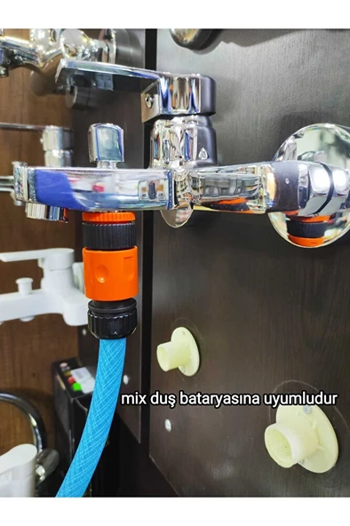 BAHÇE MUSLUĞU VE BATARYA ADAPTÖRÜ 1/2-3/4 ÇİFT ÖLÇÜ VE HORTUM BAĞLANTI ADAPTÖRÜ 1/2 - Resim 8