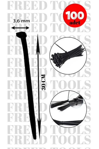 Kablo klipsi l Kablo bağı I Cırt Kelepçe I 3.6 MM-30 CM l 300 mm - Resim 3