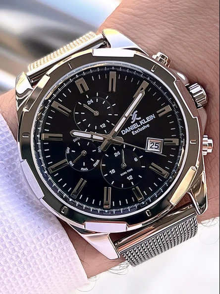 Daniel Klein Hasır Kordon İtalyan Tasarım Bileklik Hediyeli 2 Yıl Garantili Erkek Kol Saati E13356.1 - Resim 2