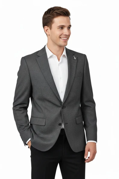 Erkek Tek Spor Ceket Çift Yırtmaçlı BGL-ST04982 - Resim 6