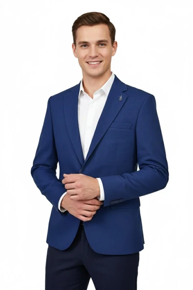 Erkek Tek Spor Ceket Çift Yırtmaçlı BGL-ST04982 - Resim 7