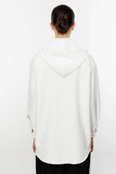 32922Z ONTEKS KAPŞONLU CEPLİ UZUN HIRKA - Resim 5