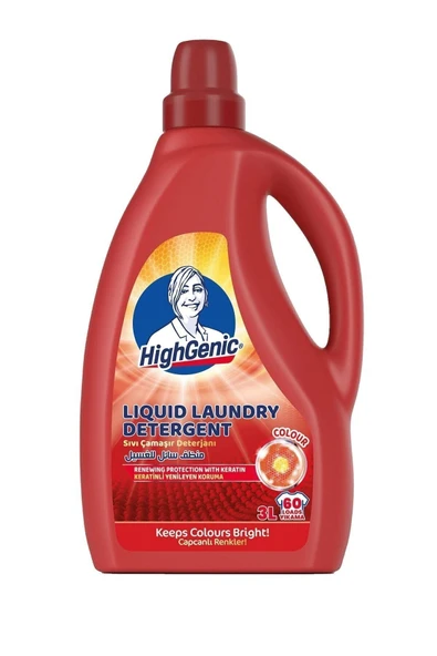 Highgenic Sıvı Çamaşır Deterjanı Renkliler 3 Lt ürün görseli