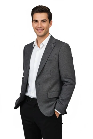 Erkek Tek Spor Ceket Çift Yırtmaçlı BGL-ST04982 - Resim 11