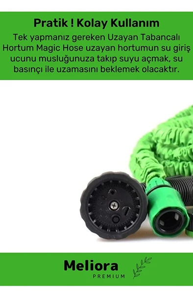 Dayanıklı Kırılmaz 3 Modlu Uzayan Bahçe Sulama Araç Yıkama Hortumu 5 /15 Metre - Resim 5