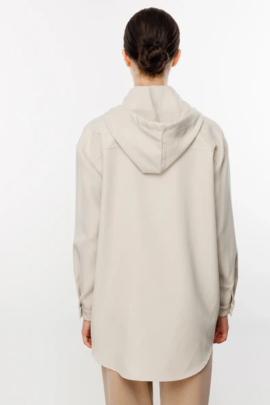 32922Z ONTEKS KAPŞONLU CEPLİ UZUN HIRKA - Resim 9