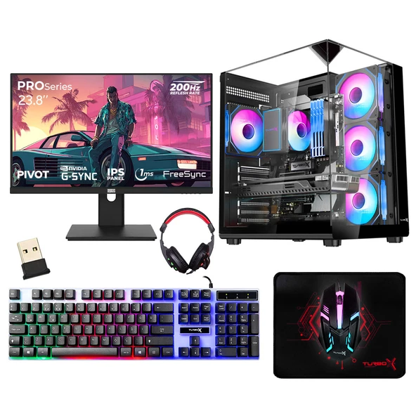 Turbox Tx8397 Ryzen 5 5500 32GB 1TB NVMe 12GB RTX3060 23.8 200Hz Oyuncu Oem Paket ürün görseli