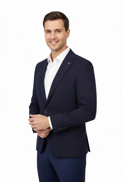 Erkek Tek Spor Ceket Çift Yırtmaçlı BGL-ST04982 - Resim 10