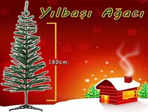 Yılbaşı Çam Ağacı Gür Dallar 180 cm Lüx - Resim 2