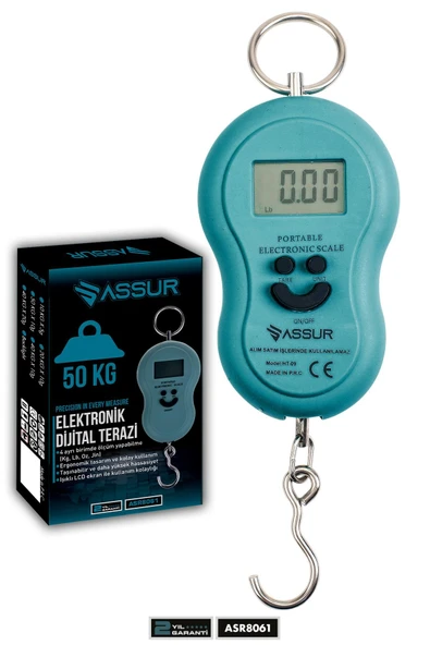 Assur Dijital El Terazisi 4 Ayrı Birim Hassas 50 Kg Kantar Terazi ürün görseli
