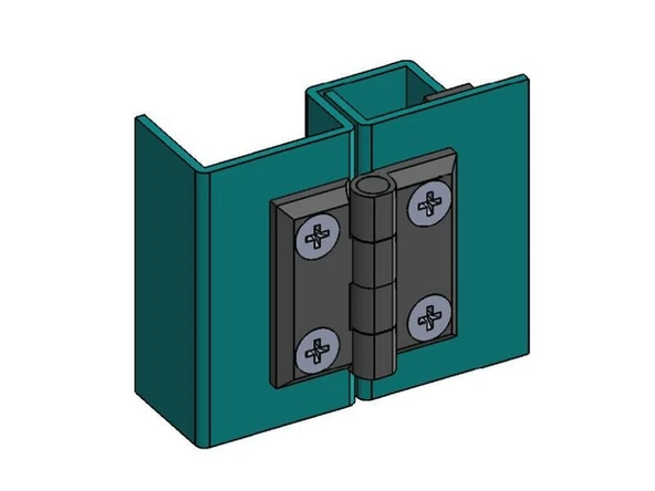Yaprak Menteşe 40x40 (Statik Boya)-4 ADET - Resim 3
