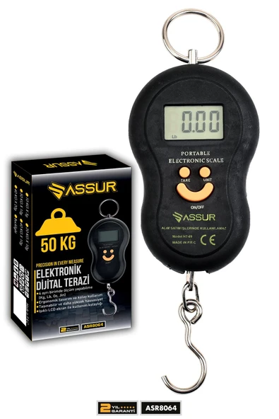 Assur Dijital El Terazisi 4 Ayrı Birim Hassas 50 Kg Kantar Terazi ürün görseli 1