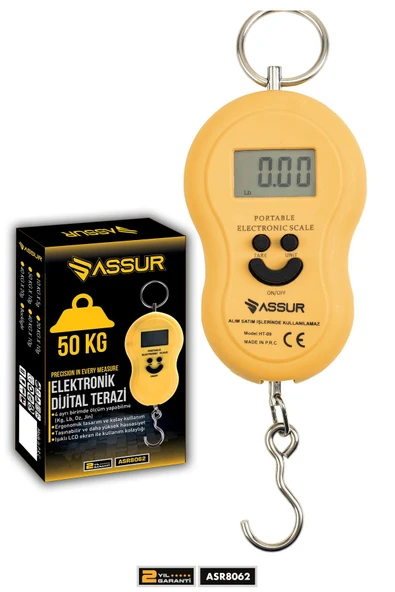 Assur Dijital El Terazisi 4 Ayrı Birim Hassas 50 Kg Kantar Terazi ürün görseli 1