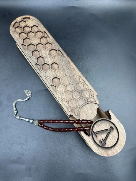 Ay Yılldız Alpaka Püskül  Ateş Kehribar Tespih ürün görseli