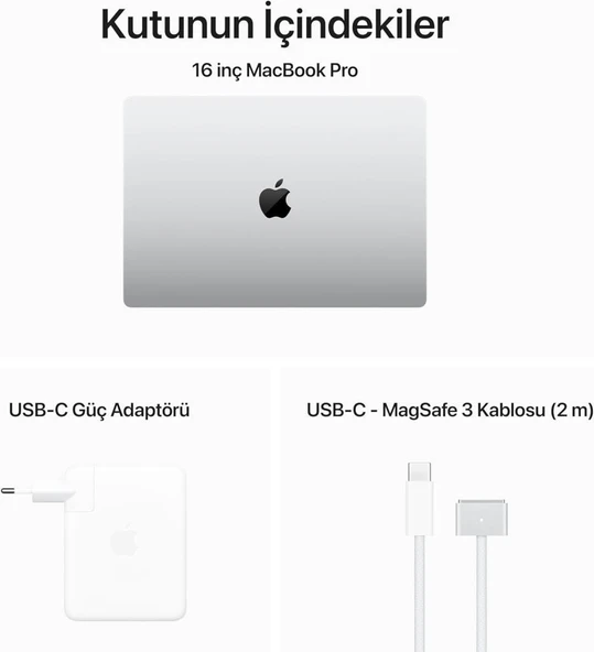 MacBook Pro M3 Pro 36 GB 512 GB SSD 16.2" MRW63TU/A Gümüş Outlet (Açıklamayı Okuyunuz) - Resim 3