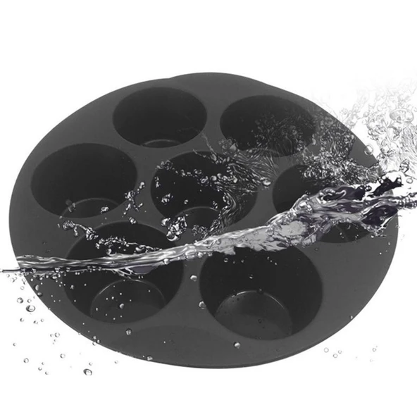 Silikon Airfryer Muffin Cupcake Kek -Kurabiye Pişirme Kalıbı 7 Bölmeli ürün görseli