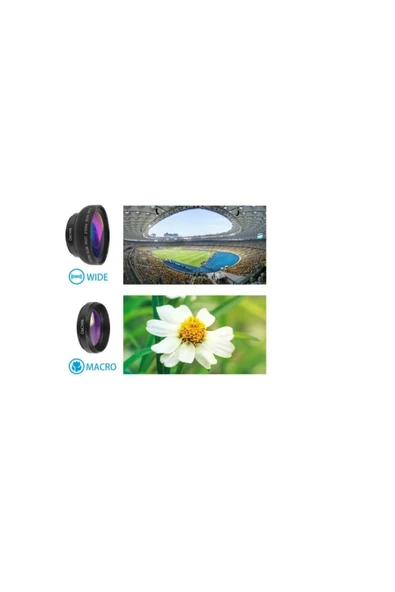 37MM 0.45X Geniş Açı Lens + Makro Lens 2'si 1 Arada Cep Telefonu Lens Kiti - Resim 3