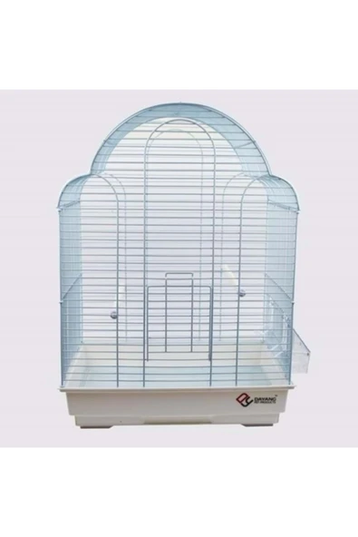 Papağan Kafesi 42x30x57 Beyaz Renk ürün görseli