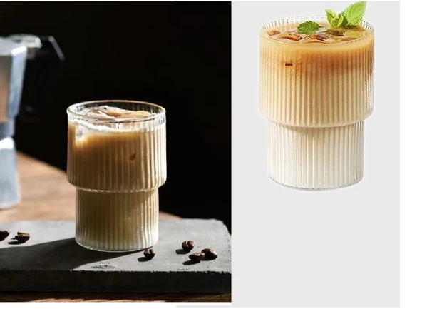 250 ml Origami Stil Şeffaf Isıya Dayanıklı Borosilikat Cam Bardak Kahve Sunum Bardağı ürün görseli 1