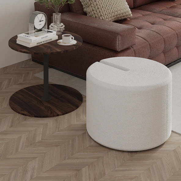 Vexana Puflu Yan Sehpa – Saklanabilir Puflu Servis Sehpası ürün görseli