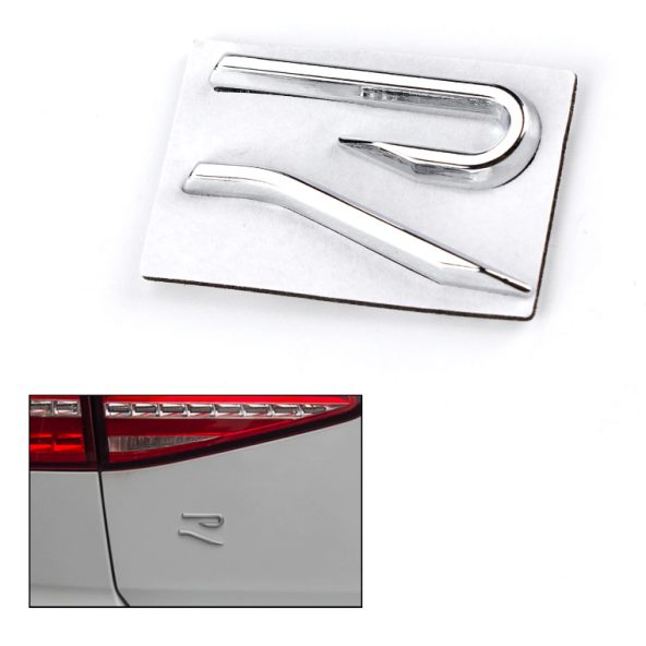 Volkswagen R Yeni Nesil Bagaj 3M 3D Krom ABS Logo Arma - Resim 2