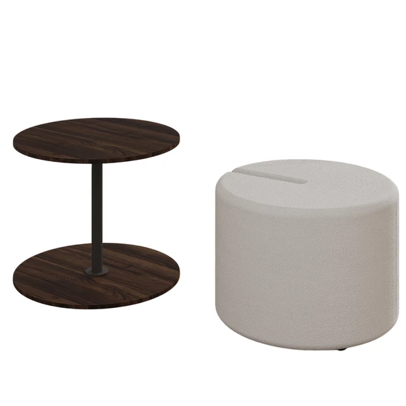 Vexana Puflu Yan Sehpa – Saklanabilir Puflu Servis Sehpası - Resim 4