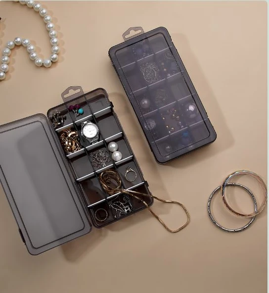 15 Gözlü Çıkarılabilir Bölmeli Organizer- Takı Kutusu- Yüzük - Küpe Organizer - Resim 2