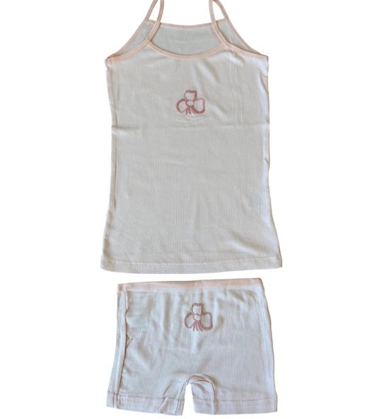 Somon Askılı Kız Çocuk Boxer İkili Takım - Resim 2