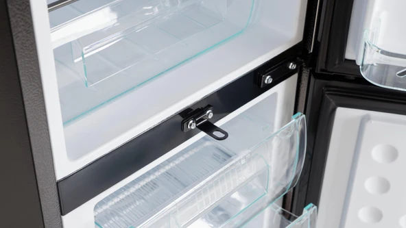 U-Frigo 176 Lt 12-24v Marin/Karavan Kompresörlü Buzdolabı Temperli Cam Kapak Limited Edition Siyah - Resim 6