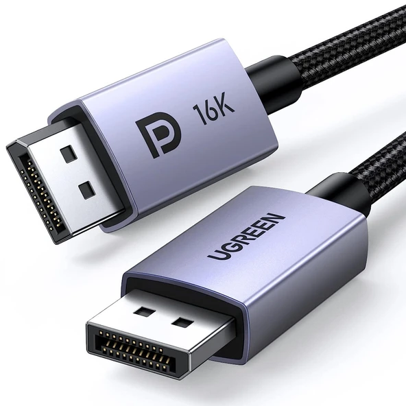 UGREEN 16K DisplayPort Kablo 2.1 DP2.0 40Gbps 8K@240Hz, 2m, 15384 ürün görseli