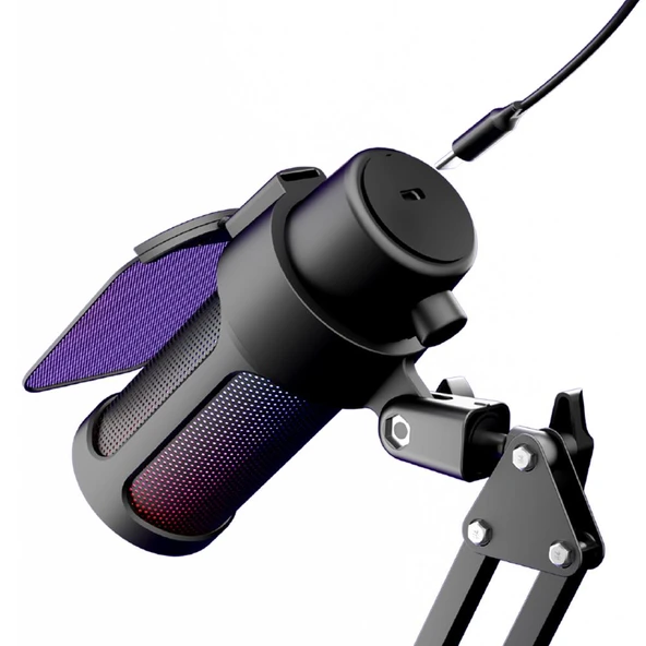 Dexim DMK008 RGB Gaming Masa Standlı Profesyonel Oyuncu ve Yayıncı Mikrofonu - Resim 3