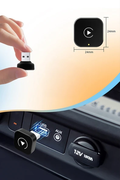 Kablosuz Android Auto ve CarPlay Adaptörü Apple ve Android Cihazlar ile Uyumlu - Resim 2