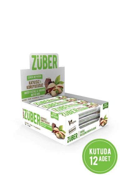 Züber Antep Fıstıklı ve Kakaolu Meyve Bar 40gr  X 12 Adet ürün görseli