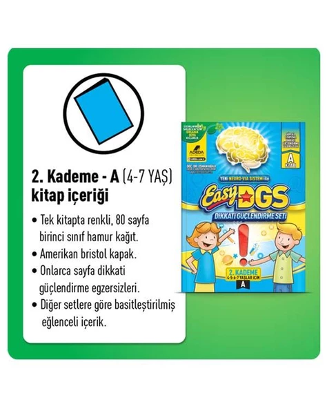 4-7 Yaş EASY Dikkat Güçlendirme Kitabı A Adeda Yayıncılık - 3
