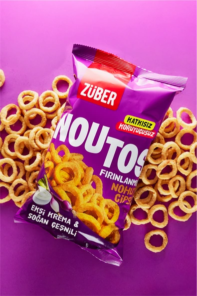 Züber Noutos Nohut Cipsi Ekşi Krema Ve Soğanlı 55 gr X 12 Adet - Resim 2